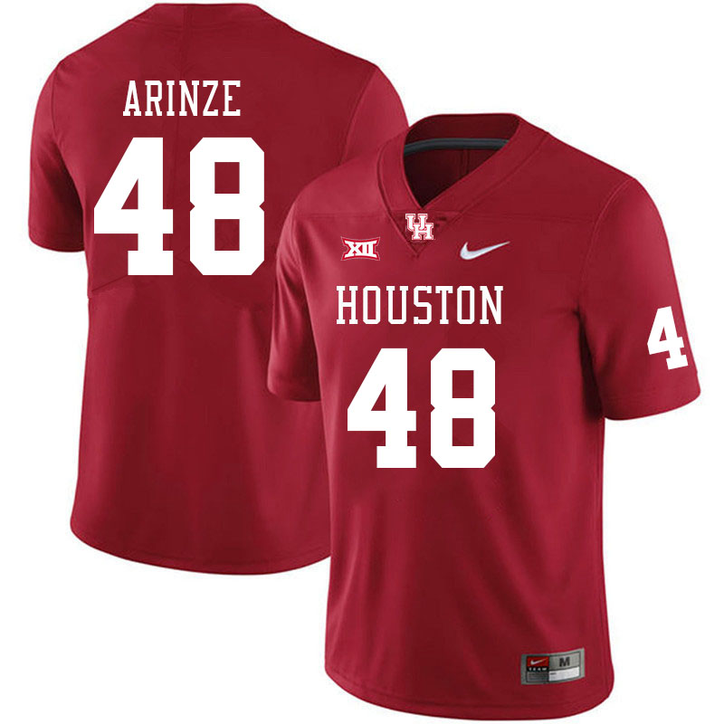 Men #48 Kamsi Arinze Houston Cougars College Football Jerseys Stitched Sale-Red - Click Image to Close